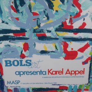 Karel Appel Lithograph for the Bols Art Exhibition, Brazil 1981