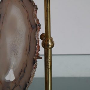Agate Table Lamp in the Manner of Willy Daro, circa 1970