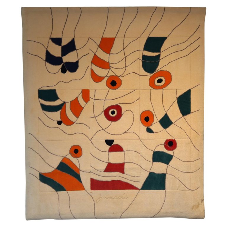 Unique Jan Snoeck Wall-Mounted Rug, Netherlands, 1990s