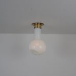 L4198-L4211 1960s Beautiful large glass ceiling lamps with brass details Harrachov / Czech
