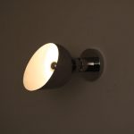 L4352 - L4357 1960s Chrome metal wall lamp Franco Albini Sirrah / Italy