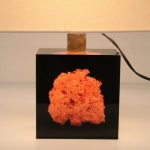 2003D110 L4405 Pierre Giraudon Resin with Coral Table Lamp, France 1970