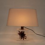 2003D130 L4406 Pierre Giraudon Resin with Coral Table Lamp, France 1970
