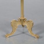 m24624 1960s Side / coffee table on heavy brass base with goat skin top Aldu Tura Italy