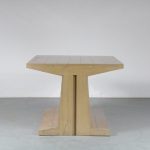 m24640 1970s Bossche School table desk in wood with copper nails Dom Hans van der Laan Netherlands