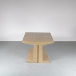 m24640 1970s Bossche School table desk in wood with copper nails Dom Hans van der Laan Netherlands