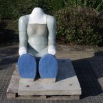 m22532 Sitting Figure Sculpture by Jan Snoeck, Netherlands 1980