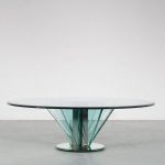 m25273 Nile Glass Coffee Table attributed to Pietro Chiesa for Fontana Arte, Italy 1970