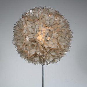 L4781 1960s Mother of pearl / capiz shell floor lamp Rausch / Germany