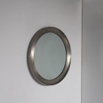 m25384 1950s "Narciso" Big round mirror with aluminium edge Sergio Mazza Artemide / Italy
