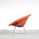 m25561 1960s "Big Diamond" lounge chair in chrome metal wire metal Harry Bertoia Knoll International / USA