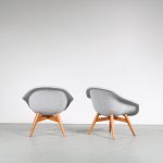 m25183a 1950s set 2x 1950s easy chairs by Frantisek Jirak Czech