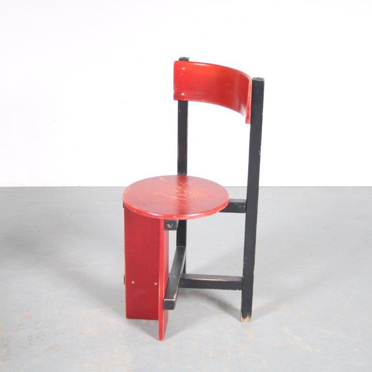 m25883 1950s "Bastille" school chair made for the University of Twente- Enschede Piet Blom Huizenga Utrecht, Netherlands
