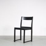m26143 1930s Set of 6 black wooden "Orchestra" chairs for Helsingborg theater Sven Markelius Sweden