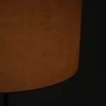 L5056 1950s Minimalist floor lamp in chrome plated metal with fabric hood Hans Eichenberger Keller Metalbau, Germany