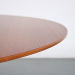 m25689 1960s coffee table round rosewood top with chrome cross leg Arne Jacobsen Fritz Hansen Denmark