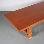m26305 1980s "Allen" table in cherry wood Frank Lloyd Wright Italy