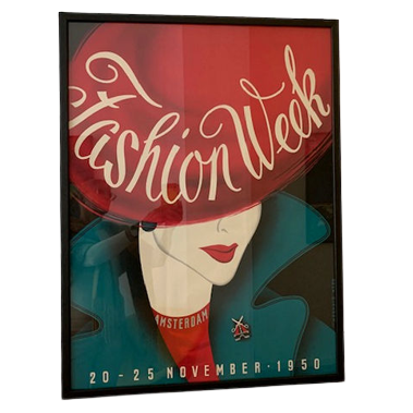 Fashion Week Poster by Reyn Dirksen, Netherlands 1950