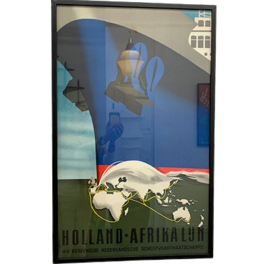 "Holland-Afrika Lijn" Poster by Reyn Dirksen, Netherlands 1955