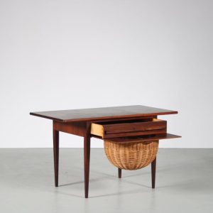 INC138 1960s Rosewooden sewing table by Johannes Andersen for CFC Silkeborg, Denmark
