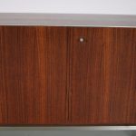 m26597 1960s Large wooden sideboard with chrome details / Günter and Horst Brechtmann / Fristho, Netherlands