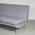 m26613 1950s 3-Seater sofa with new upholstery Marco Zanuso Arflex, Italy