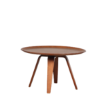 m27108 1950s Round teak plywooden coffee table Cor Alons De Boer Gouda, Netherlands