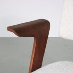 m27104-07 1950s Easy chair on teak plywood base with new upholstery Cor Alons De Boer Gouda, Netherlands