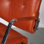 m27403 1970s Conference Chair in chrome and new leather Preben Fabricius & Jorgen Kastholm Kill International, Germany