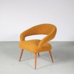 INC170 1950s DU55 Easy chair on wooden legs Gastone Rinaldi RIMA, Italy