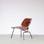 m27493 1960s Easy chair LCM on black metal base with oak seat and backrest Charles & Ray Eames Evans, USA