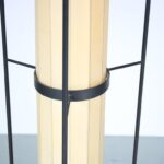 L5289 1950s First edition floor lamp in black metal with resin cylinder hood Kho Liang Ie Artiforte, Netherlands