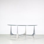 INC178 1960s Coffee table on aliminium base / Knut Hesterberg / Ronald Schmitt, Germany