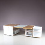 m27612 m27612 1970s Expandable Desk in laminated wood Roberto Pamio, Renato Toso & Noti Massari Stilwood, Italy