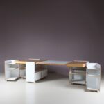 m27612 m27612 1970s Expandable Desk in laminated wood Roberto Pamio, Renato Toso & Noti Massari Stilwood, Italy