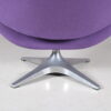 2406 1 (88) m27585 1970s Space Age easy chair on chrome swivel base with new upholstery / Enrico Walles / Romefa, Netherlands