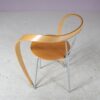 m27833 1990s Set of 4 Revers dining chairs in aluminium with beech Andrea Branzi Cassina, Italy