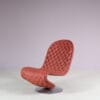 m27967-9 1970s Lowback 1-2-3 lounge chair in tufted leather Verner Panton Fritz Hansen, Denmark