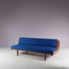 m28060 1960s Teak with new fabric upholstery sleeping sofa model GE-258 / Hans J. Wegner / Getama, Denmark