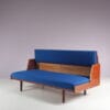 m28060 1960s Teak with new fabric upholstery sleeping sofa model GE-258 / Hans J. Wegner / Getama, Denmark