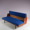 m28060 1960s Teak with new fabric upholstery sleeping sofa model GE-258 / Hans J. Wegner / Getama, Denmark