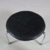 m28112 1960s PK33 Stool in chrome plated metal with leather cushions Poul Kjaerholm Kold Christensen, Denmark