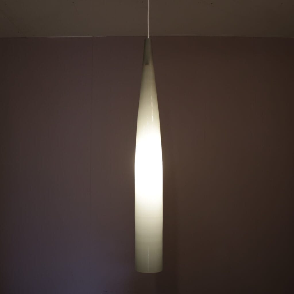 L5292C 1960s Hanging lamp in grey glass Alessandro Pianon Vistosi, Italy