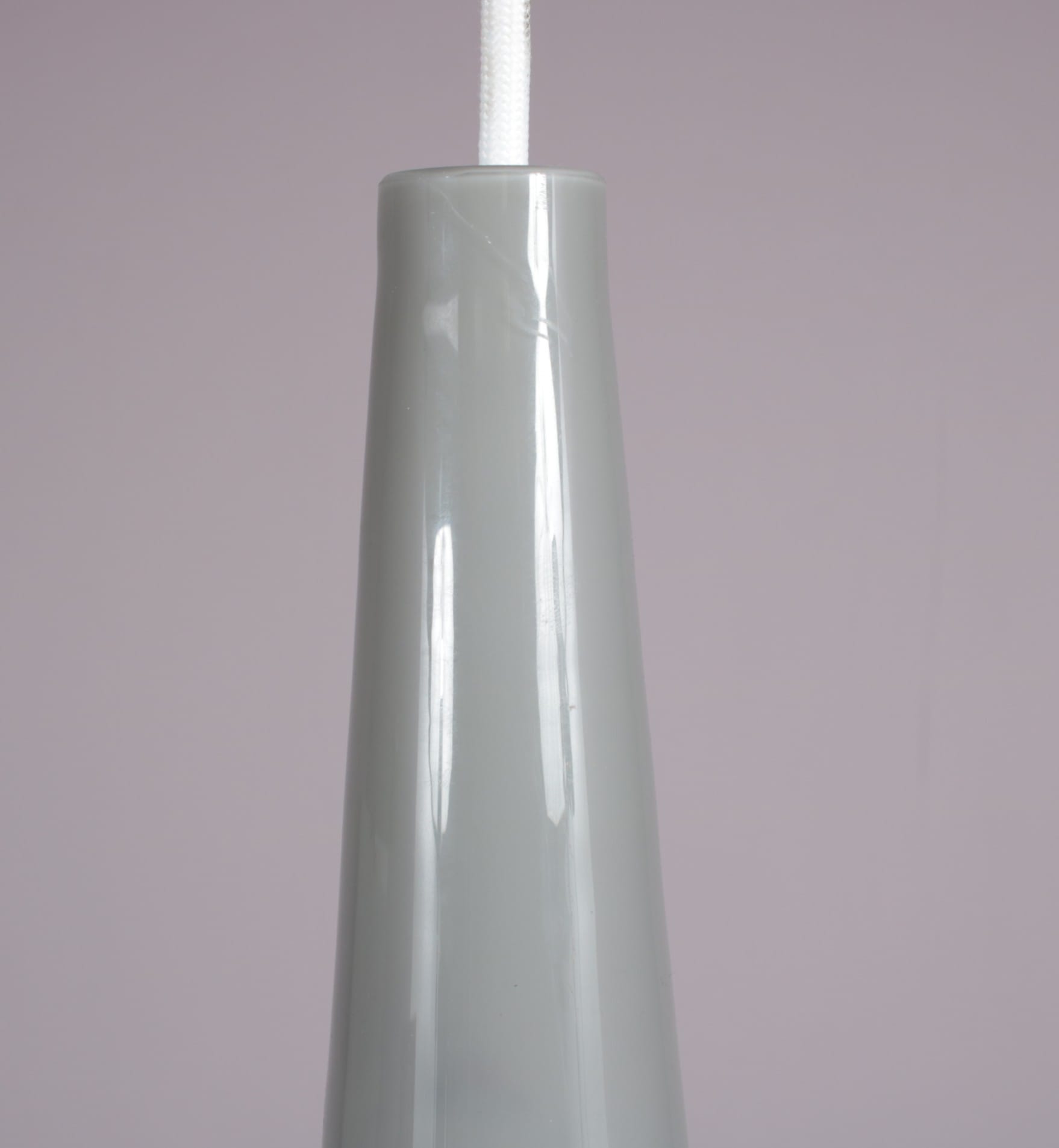 L5292C 1960s Hanging lamp in grey glass Alessandro Pianon Vistosi, Italy