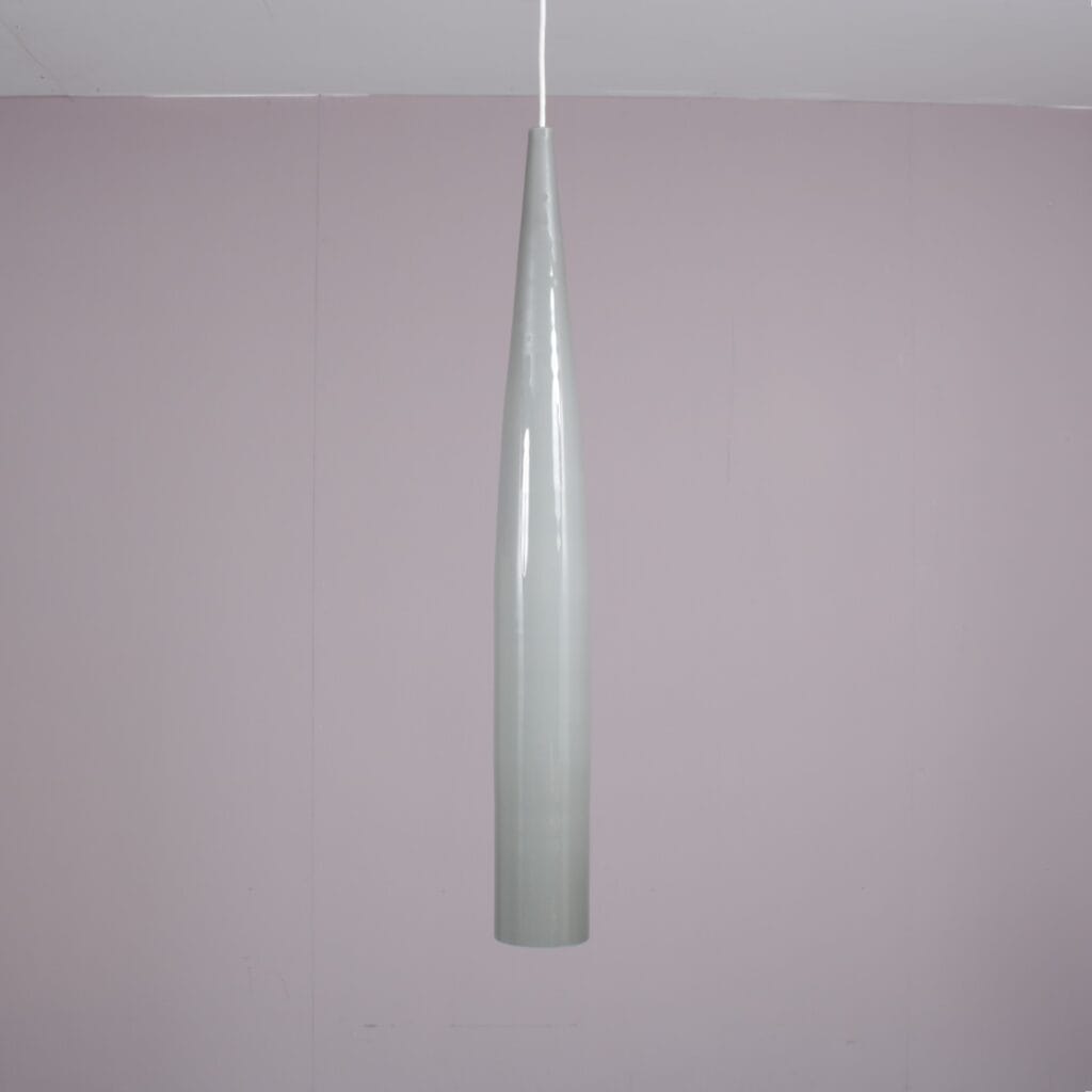 L5292C 1960s Hanging lamp in grey glass Alessandro Pianon Vistosi, Italy