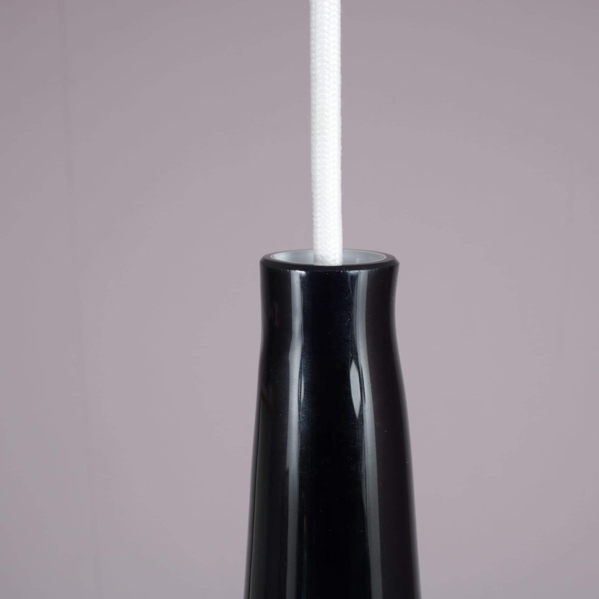 L5292B 1960s Hanging lamp in black glass / Alessandro Pianon / Vistosi, Italy
