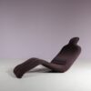 m28173-5 1970s "Bouloum" Chair with brown fabric upholstery / Olivier Mourgue / Arconas, Canada