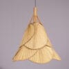 INC240 1970s Uchiwa Hanging lamp in bamboo and paper in the style of Ingo Maurer Germany