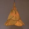 INC240 1970s Uchiwa Hanging lamp in bamboo and paper in the style of Ingo Maurer Germany