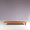 INC234 1950s "Cansado" bench in teak wood with black metal frame / Charlotte Perriand, France